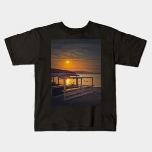 beach bar sunset Kids T-Shirt